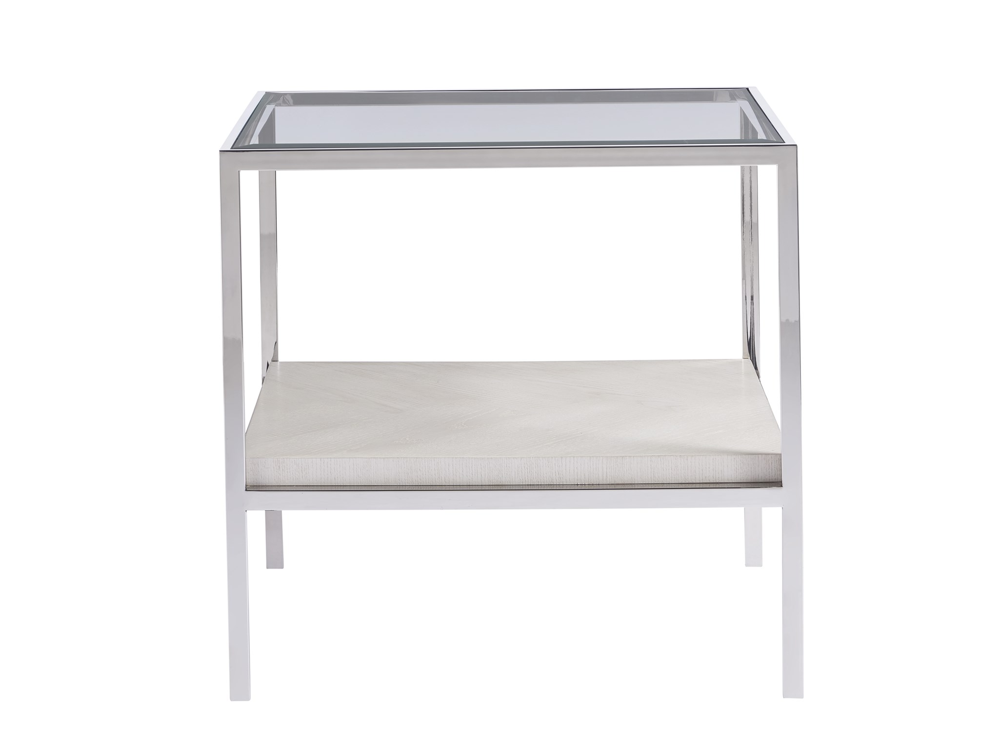 Glass Top Metal Table with Shelf Casabella Interiors