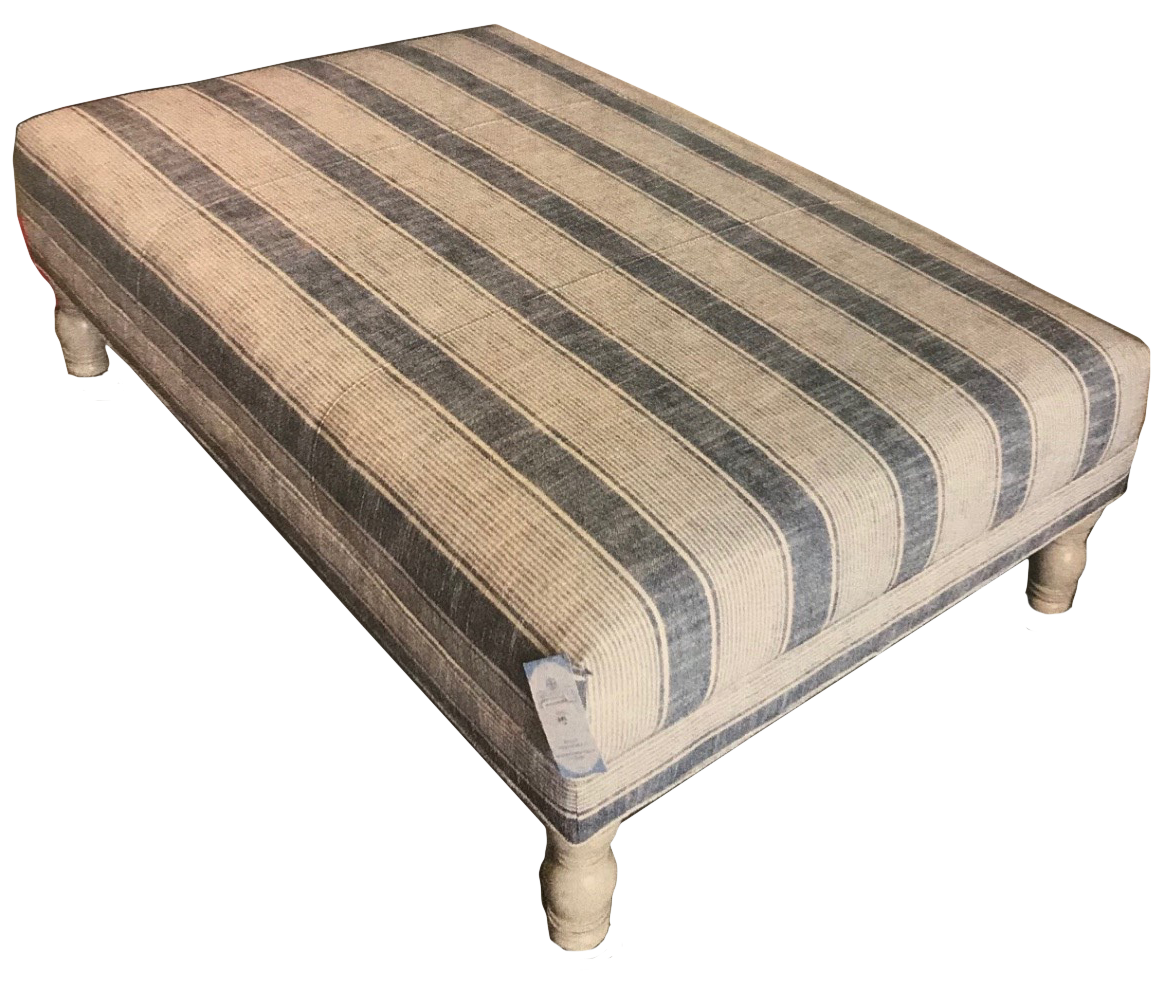 Lakeshore Striped Ottoman Casabella Interiors